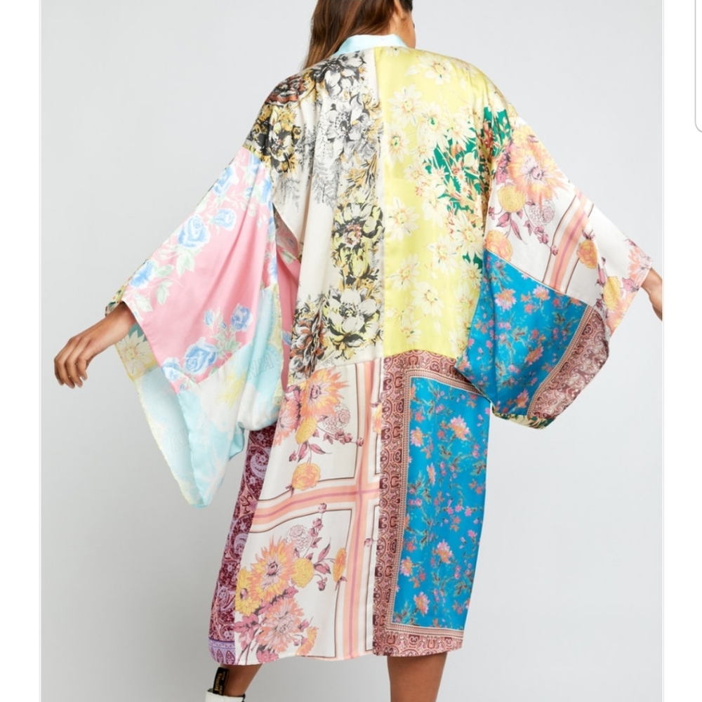 New $168 Patched With Love Kimono by Free People